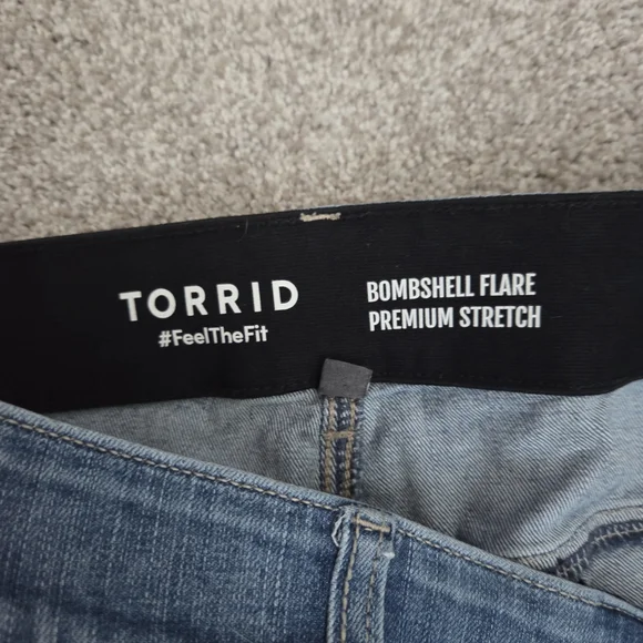 Torrid Blue Flare Women's Jeans - Picture 3 of 5